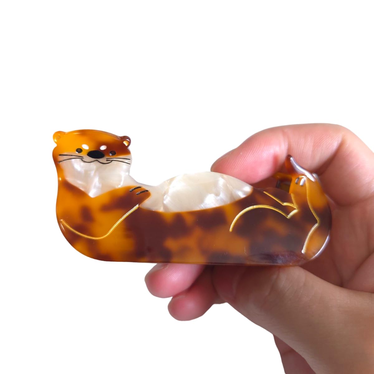 Cute Otter Design Hair Claw Clip – 9cm Animal Acrylic Hair Accessory, Strong Hold & Non-Slip