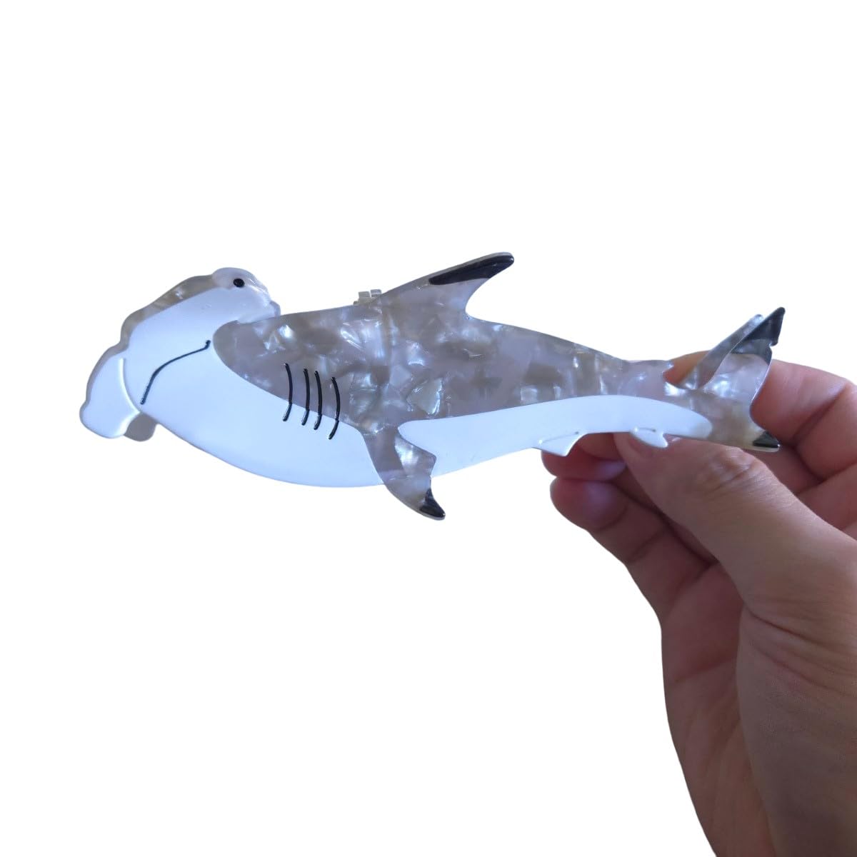 Hammerhead Shark Design Large Hair Claw Clip – 15cm Acrylic Animal Hair Accessory, Strong Hold & Unique Style