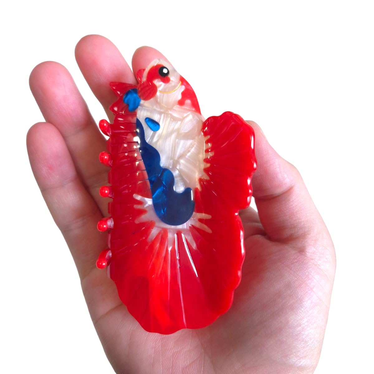 Betta Fish Design Hair Claw Clip – 9.8cm Acrylic Animal Hair Accessory, Strong Hold & Stylish Look