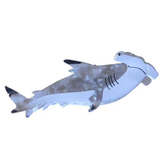 Hammerhead Shark Design Large Hair Claw Clip – 15cm Acrylic Animal Hair Accessory, Strong Hold & Unique Style