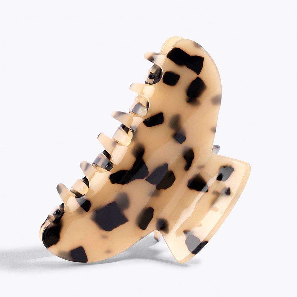 2 Pack Leopard Print Hair Claw Clips – 3.5x2 Inch Acrylic Large Strong Hold Non-Slip Hair Accessories for Women