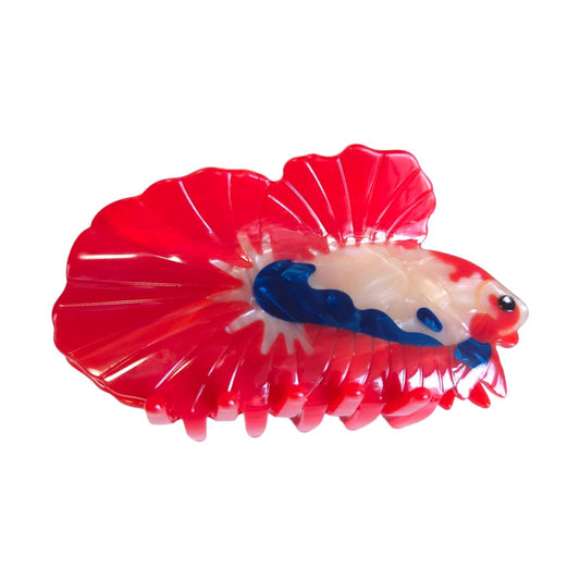Betta Fish Design Hair Claw Clip – 9.8cm Acrylic Animal Hair Accessory, Strong Hold & Stylish Look