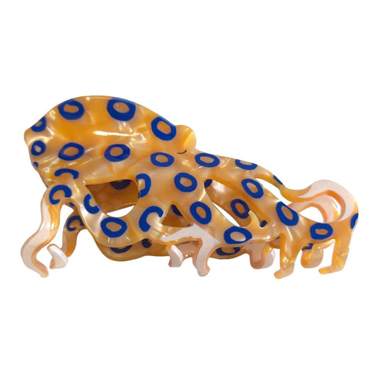 Octopus Design Large Hair Claw Clip – 12.5cm Acrylic Animal Hair Accessory, Strong Hold & Unique Style