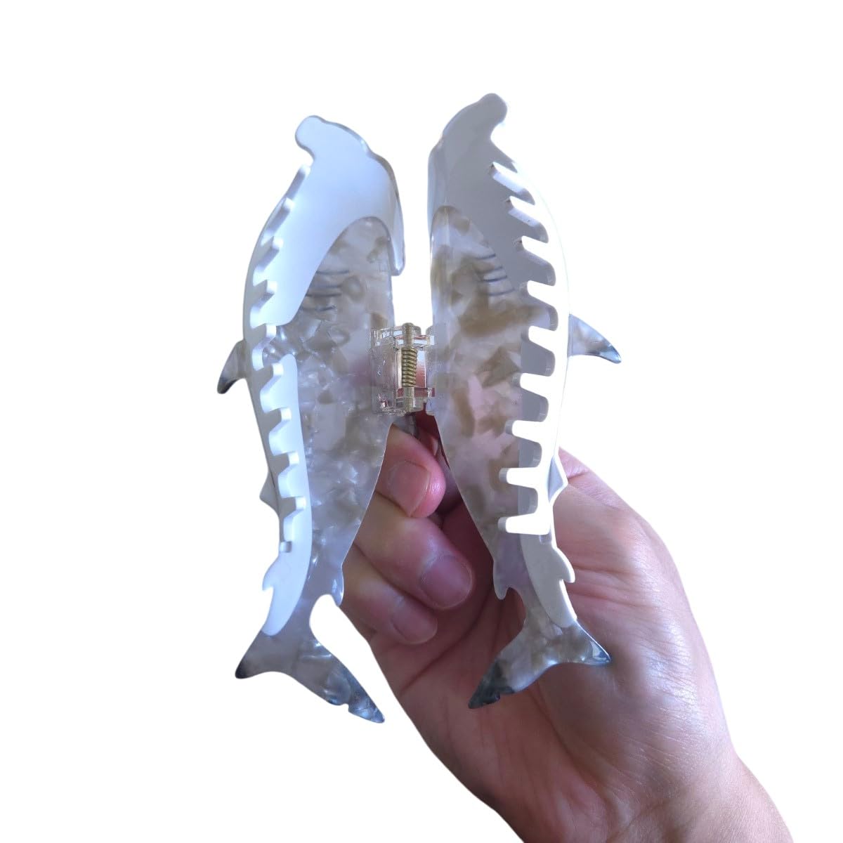 Hammerhead Shark Design Large Hair Claw Clip – 15cm Acrylic Animal Hair Accessory, Strong Hold & Unique Style