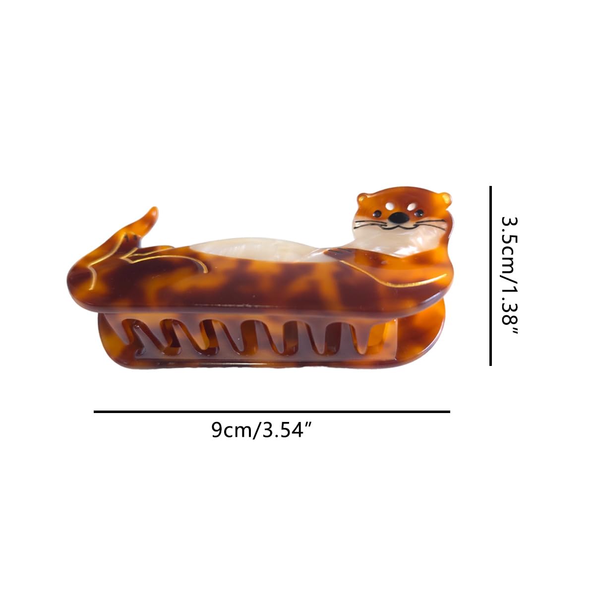 Cute Otter Design Hair Claw Clip – 9cm Animal Acrylic Hair Accessory, Strong Hold & Non-Slip