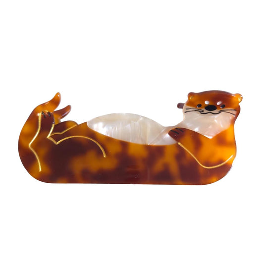 Cute Otter Design Hair Claw Clip – 9cm Animal Acrylic Hair Accessory, Strong Hold & Non-Slip