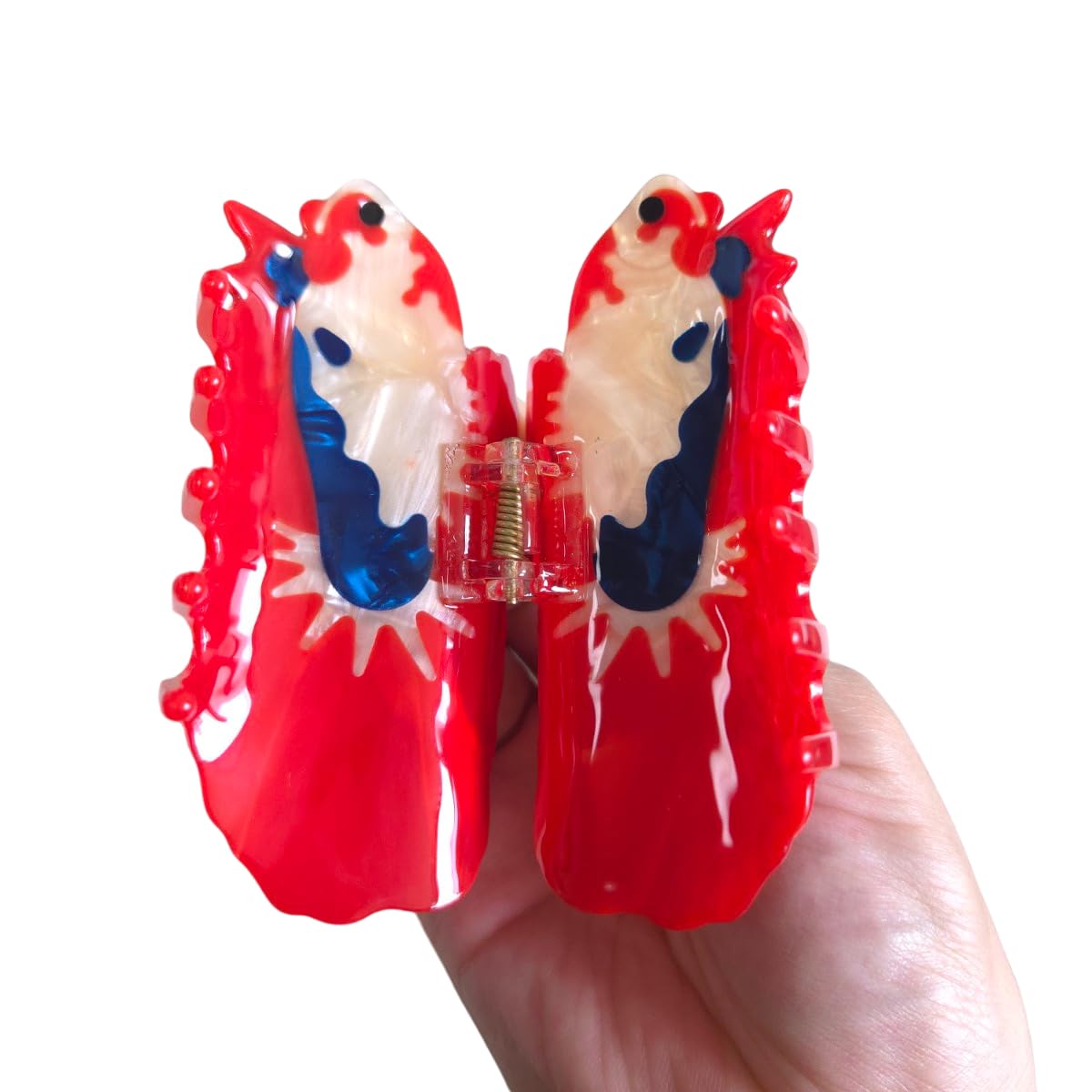 Betta Fish Design Hair Claw Clip – 9.8cm Acrylic Animal Hair Accessory, Strong Hold & Stylish Look