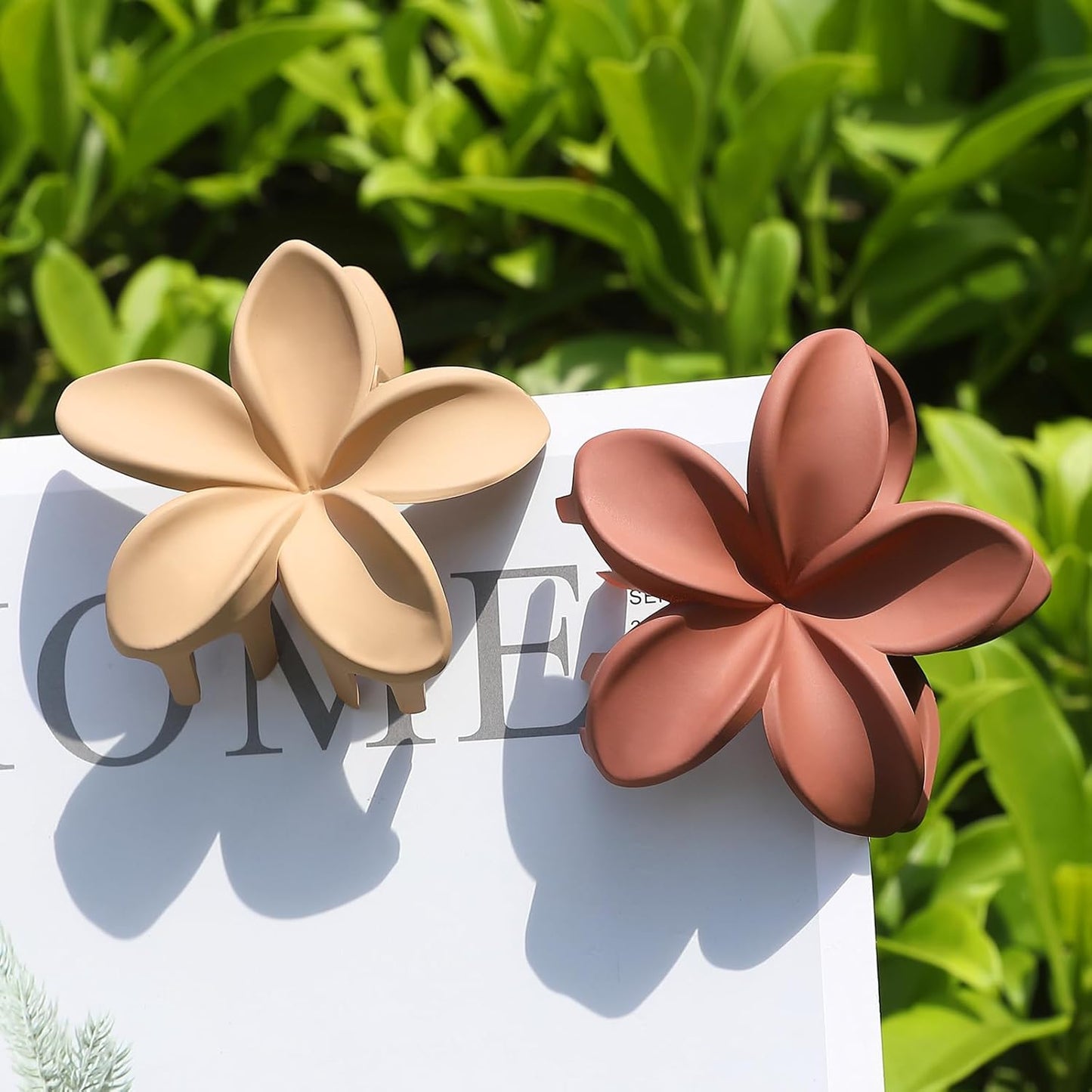 6 Pcs Flower Hair Claw Clips – 3.3 Inch Large Acrylic Non-Slip Hair Accessories for Women, Cute & Stylish
